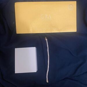 Mossnaite Gold tennis bracelet